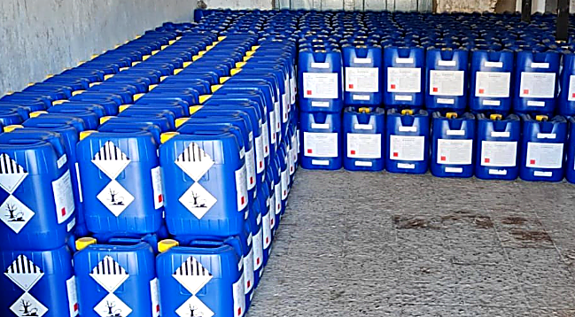 Shriji Chemicals Nickel Sulphamate Solution barrels ready for dispatch from Dahanu Road, Maharashtra